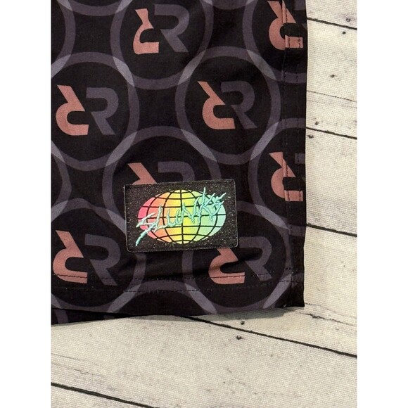 SLUNKS Mens Volleyball Lined Shorts Sz M Red Rock Logo Pattern Beach Gym Workout - Picture 5 of 16